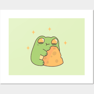 Frog Eating Cheese Posters and Art